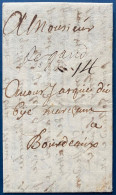 LETTRE 17 MAI 1698 Marque Manuscrite " De GAND " Pour BORDEAUX En Port Dû " 14 " 9 Sols Pour PARIS + 5 Sols BORDEAUX - 1621-1713 (Spanische Niederlande)