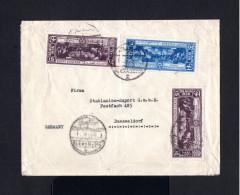 K629-EGYPT-OLD COVER ALEXANDRIA To DUSSELDORF (germany) 1937.WWII.Enveloppe AERIEN Egypte.LE CAIRE - Brieven En Documenten