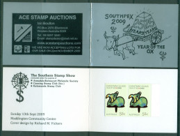 Christmas Is 2009 New Year Of The Ox, Southpex Booklet MUH - Christmas Island