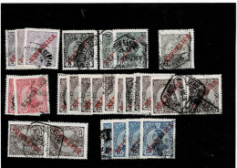 PORTOGALLO ,"Re Manuel II",con Soprastampa ,26 Pezzi Usati ,qualita Buona - Used Stamps