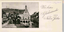 42808618 Amberg Oberpfalz Marktplatz Neujahrskarte Amberg - Amberg