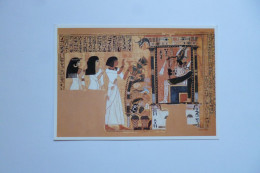 EGYPTE  - Peinture Sur Papyrus  -  Nebqued Suivi De Sa Mère - Musées