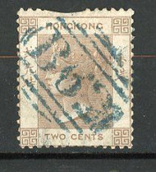 H-K  Yv. N° 8 ; SG N° 8 Fil CC  (o)  2c Bistre Victoria Perforé  Cote  10  Euro D   2 Scans - Used Stamps