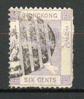 H-K  Yv. N° 10 ; SG N° 10a Fil CC  (o)  6c Violet Victoria  Cote  15  Euro D  2 Scans - Used Stamps