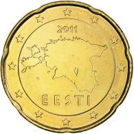 Estonie, 20 Euro Cent, 2011, Vantaa, BU, SPL+, Or Nordique, KM:65 - Estonie