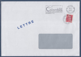 Marianne De Gandon N°719A De 1945/47 Sur Enveloppe Colombes 8.6.2004 - Cartas & Documentos