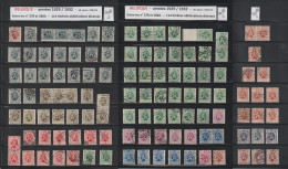 BELGIQUE - Entre Les N° 278 & 288A  De 1929 à 1932 - 114 Timbres En 3 Feuillets . Avec Diverses  Oblitérations - 8 Scan - 1929-1937 Lion Héraldique