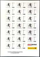 2017 - ALLEMAGNE - Feuille 20 Timbres Cht Monde Dusseldorf- Tennis Table Tischtennis EGT - Table Tennis