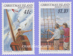 CHRISTMAS ISLAND 1990  DISCOVERY OF CHRISTMAS IS. ANNIVERSARY  SG 285-286  U.M. - Christmas Island