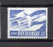 DANEMARK   N° 396a  PAPIER FLUORESCENT   NEUF SANS CHARNIERE  COTE  9.00€    AVION - Ongebruikt