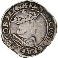 France, François Ier, Teston, Before 1540, Lyon, 10th Type, TB+, Argent - 1515-1547 Francisco I