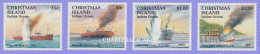 CHRISTMAS ISLAND 1992  WORLD WAR II  SHIP SINKINGS ANNIVERSARY  SG 362-365  U.M. - Christmas Island