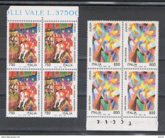 REPUBBLICA:  1993  EUROPA  CEPT  -  S. CPL. 2  VAL. BL. 4  N. -  SASS. 2059/60 - 1993