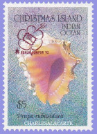 CHRISTMAS ISLAND 1992  $5 SHELL OPT. STAMP EXPO.  SG 366  U.M. - Christmas Island