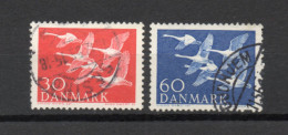 DANEMARK   N° 372 + 373   OBLITERES  COTE  1.30€    OISEAUX ANIMAUX FAUNE - Used Stamps