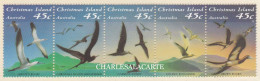 CHRISTMAS ISLAND 1993  SEABIRDS  STRIP OF 5  SG 372-376  U.M. - Christmas Island