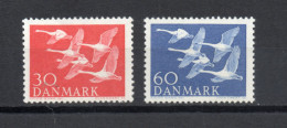 DANEMARK   N° 372 + 373   NEUFS SANS CHARNIERE  COTE  7.00€    OISEAUX ANIMAUX FAUNE - Unused Stamps