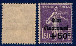 4ème Série  CAISSE AMORTISSEMENT YVERT 268 N** Cote 200 € - SCAN RECTO-VERSO = SANSURPRISE - 1927-31 Cassa Di Ammortamento