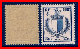 YVERT 734 N** - MNH - 1945 Libération De METZ - 2F40 ARMOIRIES - SCAN RECTO-VERSO = SANSURPRISE - 1941-66 Coat Of Arms And Heraldry