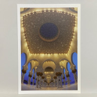 Domes Suspended From Columns Cover The Corridor Sheikh Zayed Grand Mosque , Abu Dhabi, United Arab Emirates UAE Postcard - Verenigde Arabische Emiraten