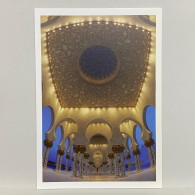 Domes Suspended From Columns Cover The Corridor Sheikh Zayed Grand Mosque , Abu Dhabi, United Arab Emirates UAE Postcard - Emiratos Arábes Unidos
