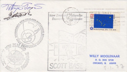 Antarctique, Lettre Obl. US Navy Le 8 Jan 77 Opération Deep Freeze + Cachets Sont Base Et New Zeland Program - Storia Postale