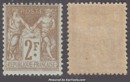 2Fr Sage Neuf * TB (Y&T N° 105, Cote  200€) - 1898-1900 Sage (Type III)