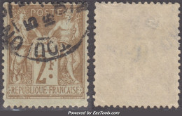 2Fr Sage Oblitéré TB (Y&T N° 105, Cote 55€) - 1898-1900 Sage (Type III)