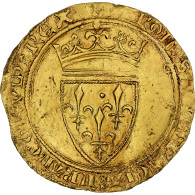 France, Charles VI, Écu D'or à La Couronne, 1420-1422, Angers, 8th Emission - 1380-1422 Charles VI Le Fol