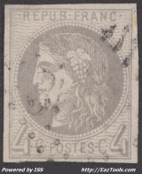 4c Bordeaux Oblitéré TB (Y&T N° 41B , Cote 325€ ) - 1870 Bordeaux Printing