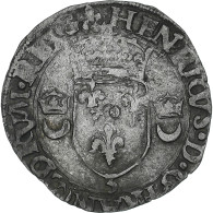 France, Henri II, Douzain Aux Croissants, 1549, Grenoble, TTB, Billon - 1547-1559 Henry II