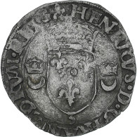 France, Henri II, Douzain Aux Croissants, 1549, Grenoble, TTB, Billon - 1547-1559 Enrique II