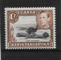 KENYA, UGANDA AND TANGANYIKA 1950 1s DEEP BLACK AND BROWN SG 145ba PERF 13 X 12½ MOUNTED MINT Cat £48 - Kenya, Uganda & Tanganyika