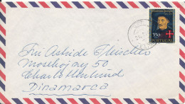 Portugal Air Mail Cover Sent To Denmark 24-9-1960 Single Franked - Storia Postale