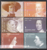 Nederland 2013, Postfris MNH, NVPH 3048-53, 1001 Women - Ongebruikt