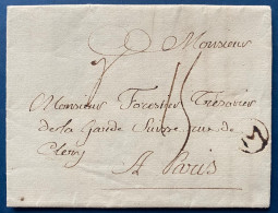 LETTRE 15 JUIN 1785 Marque Ronde Brune " M " De MENIN (Ht 13 Indice 13) Pour PARIS + Taxe 15 Manuscrit TTB & Intéressant - 1714-1794 (Pays-Bas Autrichiens)