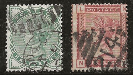 Grande-Bretagne 1880-1881 N° Y&T :  67 Et 68 Obl. - Used Stamps