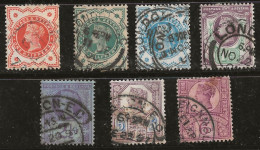 Grande-Bretagne 1887-1900 N° Y&T :  91 à 93,95,99 Et 100 Obl. - Used Stamps