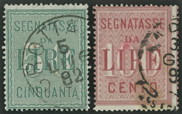 ITALY ITALIA REGNO 1884 SERIE SEGNATASSE (Sass. 15-16) USATA OFFERTA! - Segnatasse