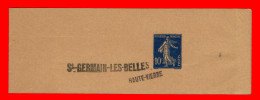 YVERT BANDE JOURNAUX 279-BJ1 Semeuse 10 Cts VOYAGEE ST GERMAIN LES BELLES - HAUTE VIENNE - Bandas Para Periodicos