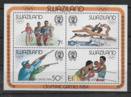 SWAZILAND  BF 10  * *    Jo 1984  Tir Course Natation Boxe - Tir (Armes)