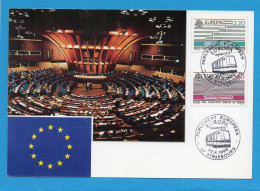 Grande Carte  ( Parlement EUROPEEN) Avec 2 Valeurs EUROPAS - Collections (sans Albums)