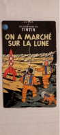 GB UK PREPAID PUZZLE 4 CARDS ON A MARCHE SUR LA LUNE TINTIN SUPERBE NUMEROTE VERSO UT - BD