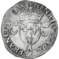 France, Henri II, Douzain Aux Croissants, 1557, Paris, TB+, Billon, Gadoury:357 - 1547-1559 Hendrik II