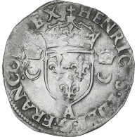 France, Henri II, Douzain Aux Croissants, 1557, Paris, TB+, Billon, Gadoury:357 - 1547-1559 Enrique II