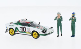 Lancia Stratos HF- Alitalia - 1st Rallye Monte-Carlo 1976 #10 - Sandro Munari/S. Maiga - Ixo + 2 Figurines - Ixo