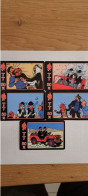 CHINE  PREPAID SET 5 CARDS  TINTIN  PAYS DE L OR NOIR SUPERBE 250 EX MINT NEUF - BD