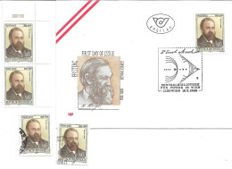 2093x: Österreich 1988, Physiker Ernst Mach, FDC Und Je 2 **/ O Briefmarken - Physique