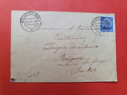 Alsace Lorraine - Enveloppe De Mulhouse Pour Rigney En 1941 Avec Contrôle Postal - D 9 - Lettres & Documents