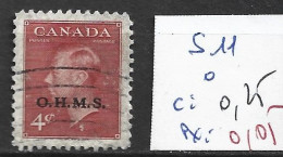 CANADA SERVICE 11 Oblitéré Côte 0.25 € - Opdrukken